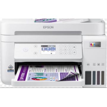 EPSON L6276 CISS COLOR INKJET MFP WHITE Multifunctional inkjet color Epson EcoTank CISS L6276, culoare alb, dimensiune A4 (Printare,Copiere, Scanare), printare borderless, viteza 33ppm