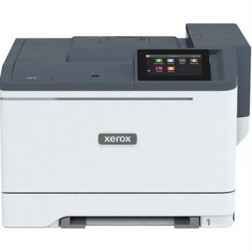 Imprimanta laser color Xerox C410V_DN, Viteza Până la 42/40 ppm Letter/A4, Procesor 1 GHz Dual-Core, Memorie 1 GB RAM/8 GB eMMC/Opțional: HDD 500+ GB, Interfata: USB de mare viteză 2.0 (tip A), USB de mare viteză (tip B) Gigabit Ethernet/Opțional: