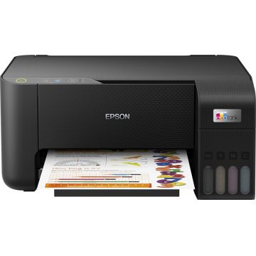 Multifunctional inkjet color Epson EcoTank CISS L3230, dimensiune A4 (Printare,Copiere, Scanare), printare borderless, viteza 33ppm alb- negru, 15 ppm color, rezolutie 5760 x 1440 dpi, alimentare hartie 100 coli,scanner CIS rezolutie 600 x 1200 DPI,