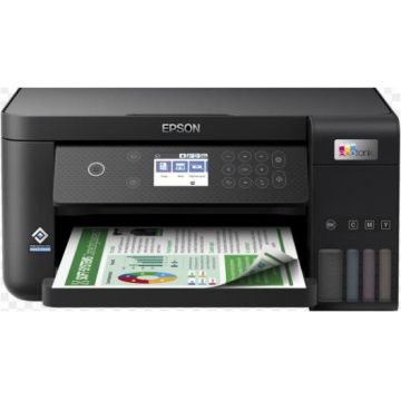 Multifunctional inkjet color Epson EcoTank CISS L6260, dimensiune A4 (Printare,Copiere, Scanare), printare borderless, viteza 33ppm alb-negru, 20ppm color, rezolutie 4800x1200 dpi, alimentare hartie 250 coli, duplex automat ,scanner CIS rezolutie