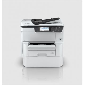 Multifunctional inkjet color RIPS Business WorkForce Pro WF-C878RDWF, recomandat impreuna cu tava suplimentara C12C932611 si cabinet 7112434, dimensiune A3 (Printare, Copiere, Scanare, Fax), duplex, viteza 35ppm alb-negru, 35ppm color, rezolutie