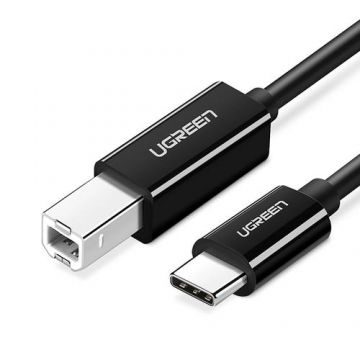 Cablu Imprimanta UGREEN US370, USB-C - USB-B, 1m, Negru Cablu Imprimanta UGREEN US370, USB-C - USB-B, 1m, Negru