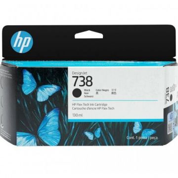 HP Cartus Imprimanta HP 738 130-ml Black DesignJet Ink Cartridge