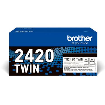 brother Toner original Brother TN-2420TWIN, Negru, pachet dublu, compatibil cu seriile DCP, HL si MFC brother Toner original Brother TN-2420TWIN, Negru, pachet dublu, compatibil cu seriile DCP, HL si MFC