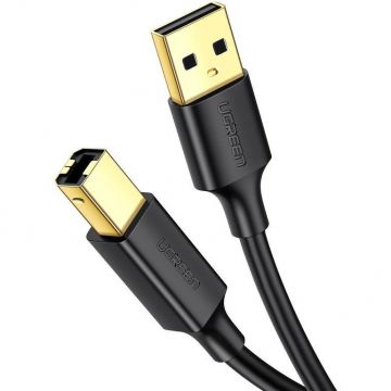 Cablu Imprimanta US135 USB-A - USB-B 480Mbps 3m Negru Cablu Imprimanta US135 USB-A - USB-B 480Mbps 3m Negru