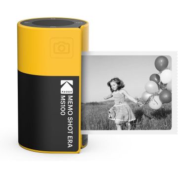 Imprimanta de Etichete si Aparat Foto Instant 2in1 Memo Shot Era Portabil Ecran LCD Bluetooth Galben/Negru Imprimanta de Etichete si Aparat Foto Instant 2in1 Memo Shot Era Portabil Ecran LCD Bluetooth Galben/Negru