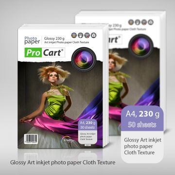 Hartie FOTO Art A4 textura de panza Glossy 230g