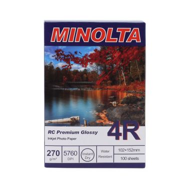 Hartie foto Minolta 10x15, 270g, RC Premium Glossy, 100 coli