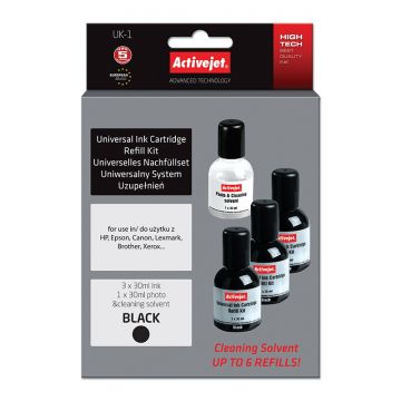 Kit universal de refill cerneala Black