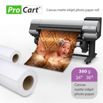 Rola foto bumbac Canvas mata, 360g 36 Inch 18 m