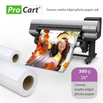 Rola foto bumbac textura Canvas mata, 360g