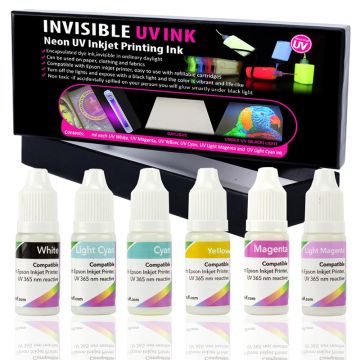 Set 6 culori cerneala invizibila pentru imprimante Epson 10 ml/culoare