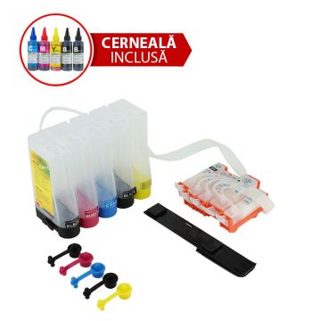 Sistem de alimentare continua CISS pentru CANON MP540, IP3600, MX860 cu cerneala Dye