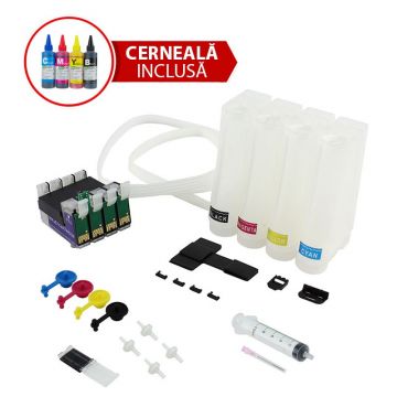 Sistem de alimentare continua ciss pentru EPSON SX420 SX425 SX430 cu cerneala Dye