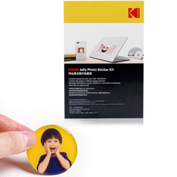 Sticker 3 forme Jelly foto, personalizabil, Kodak