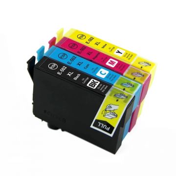 Cartus inkjet compatibil pentru Epson 502XL, BK/C/Y/M, capacitate mare Cyan