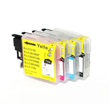 Cartus inkjet LC1100 LC980 compatibil Brother, Black/Cyan/Yellow/Magenta Magenta