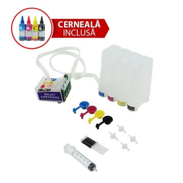 Sistem de alimentare continua CISS pentru Epson T2991 T2992 T2993 T2994 cu cerneala Dye