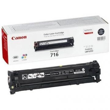 Canon Toner CRG716BK, Toner Cartridge for LBP5050, LBP5050n (2300 pgs) CR1980B002AA