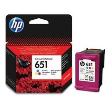 Cartus HP 651, 300 pagini, Tricolor