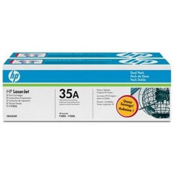 HP CB435AD Toner Cartridge 35A LaserJet Dual Pack Black CB435AD