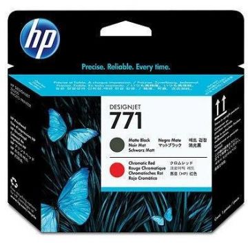 HP CE017A Ink 771 Printhead Matte Black and Chromatic Red, Works with: HP DesignJet Z6200 CE017A