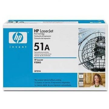 HP Q7551A TONER CARTRIGE BLACK ;up to 6,500 pages; FOR LJ P3005/M3035mfp/M3027mfp Q7551A