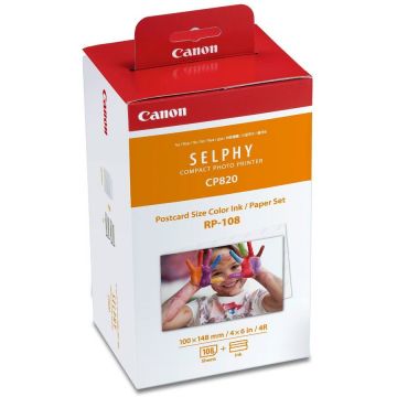 Set Canon RP-108 Ribon + set hartie (10 x 15 cm) pentru 108 printuri