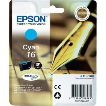 Cartus cerneala Epson 16 DURABrite Ultra, aprox. 165 pagini (Cyan)