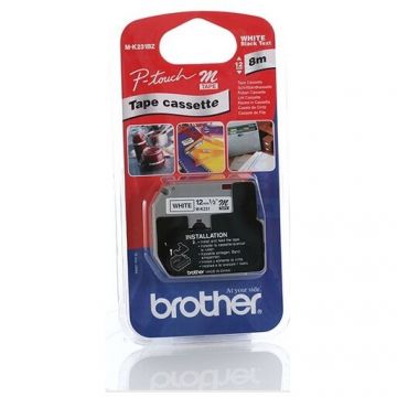 Etichete laminate Brother MK231BZ Black on White, 12 mm