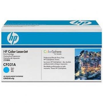 HP CF031A Toner Cartridge Cyan, Works with: HP LaserJet Colour CF031A