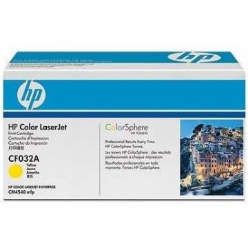 HP CF032A Toner Cartridge Yellow, Works with: HP LaseJet Colour CF032A