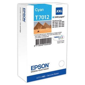 Toner Epson T7012, Ink Cartridge Xxl Cyan Singlepack, C13T70124010