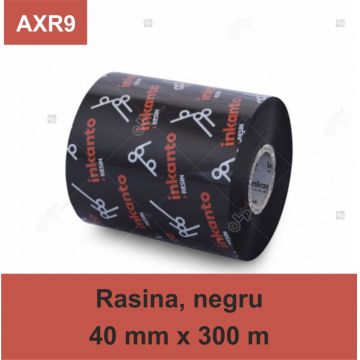 Ribon ARMOR Inkanto AXR9, rasina (resin), negru, 40mmx300M, OUT